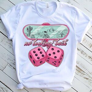 Np Looking Back Western Dice Tee Graphic Short Sleeve T-Shirt